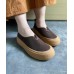 Khaki Casual Genuine Leather Flats  Flats