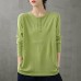 French green blouses for women o neck long sleeve short fall blouse